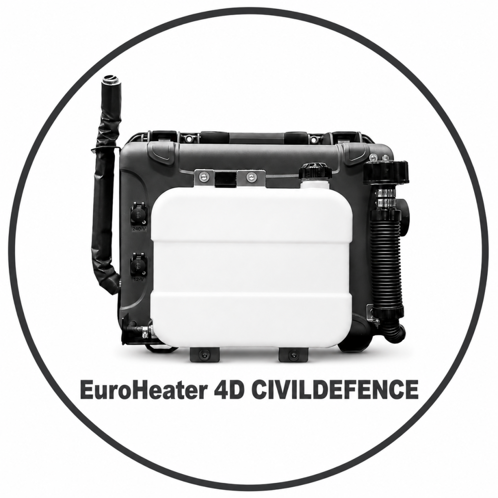 EUROHEATER 4D – EuroHeater 4D TRAGBARE DIESELHEIZUNG. Robuster tragbarer EuroHeater 4D- DIESELHEIZUNG für die mobile Beheizung in Zelten, Unterkünften, Fahrzeugen und bei Notfalleinsätzen im Außeneinsatz.