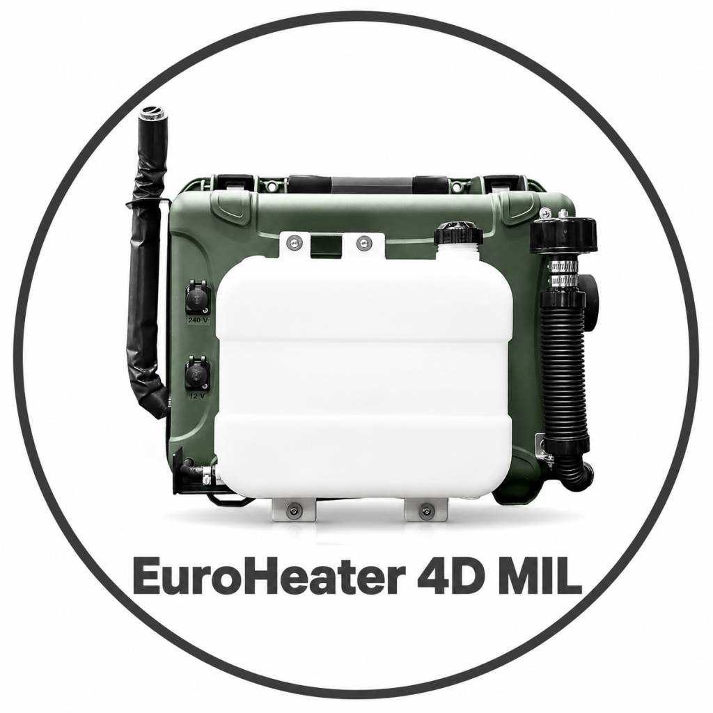 EUROHEATER 4D – EuroHeater 4D TRAGBARE DIESELHEIZUNG. Robuster tragbarer EuroHeater 4D- DIESELHEIZUNG für die mobile Beheizung in Zelten, Unterkünften, Fahrzeugen und bei Notfalleinsätzen im Außeneinsatz.