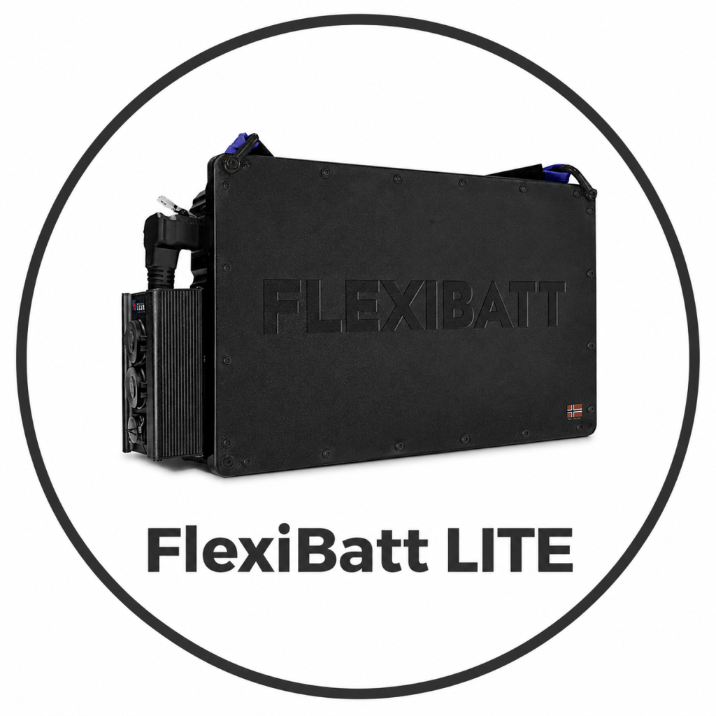 FLEXIBATT LITE – FlexiBatt Lite tragbarer mobiler Akku. Kompakter mobiler FlexiBatt Lite-Akku mit robustem Gehäuse und norwegischem Design.